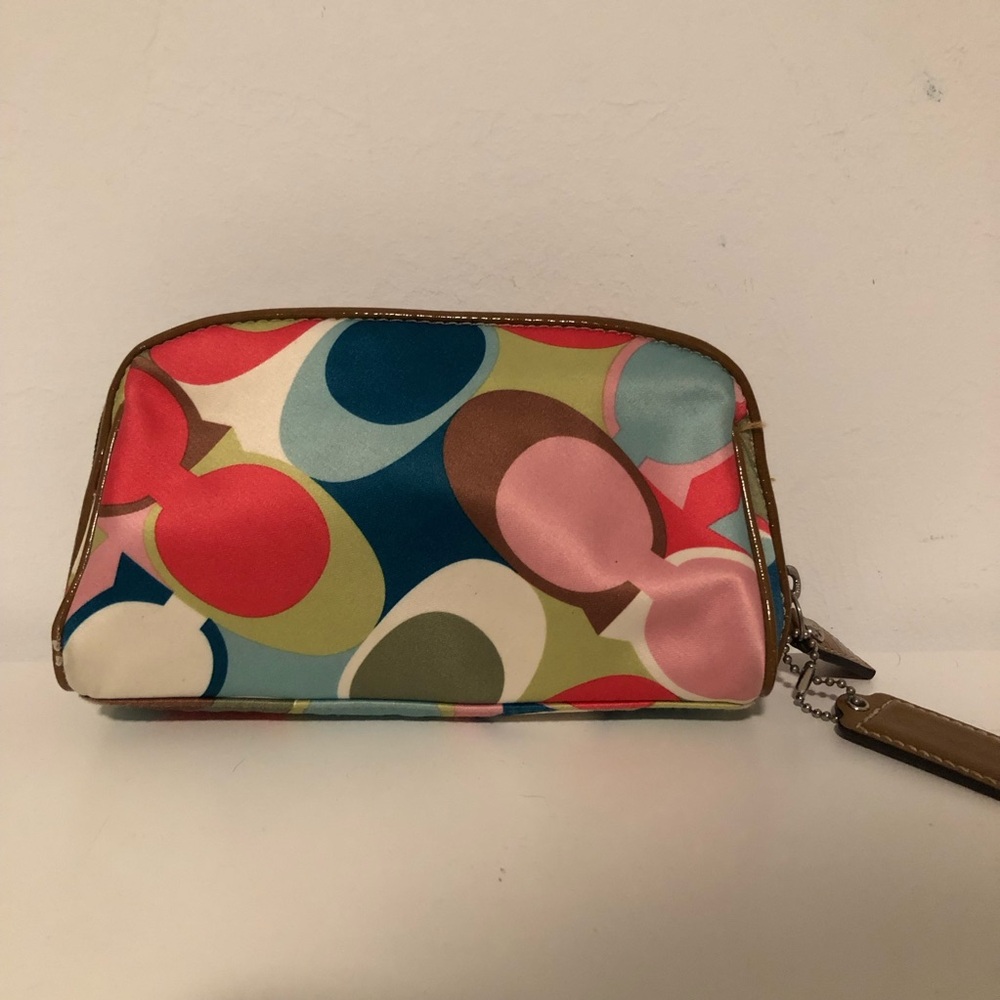Vintage Coach Poppy Colorful Cosmetic Bag